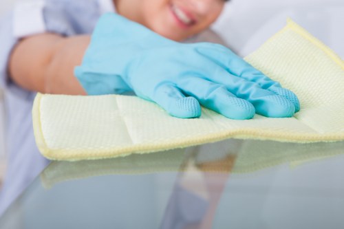 Airbnb cleaner preparing a Marylebone short-let property for guest arrival